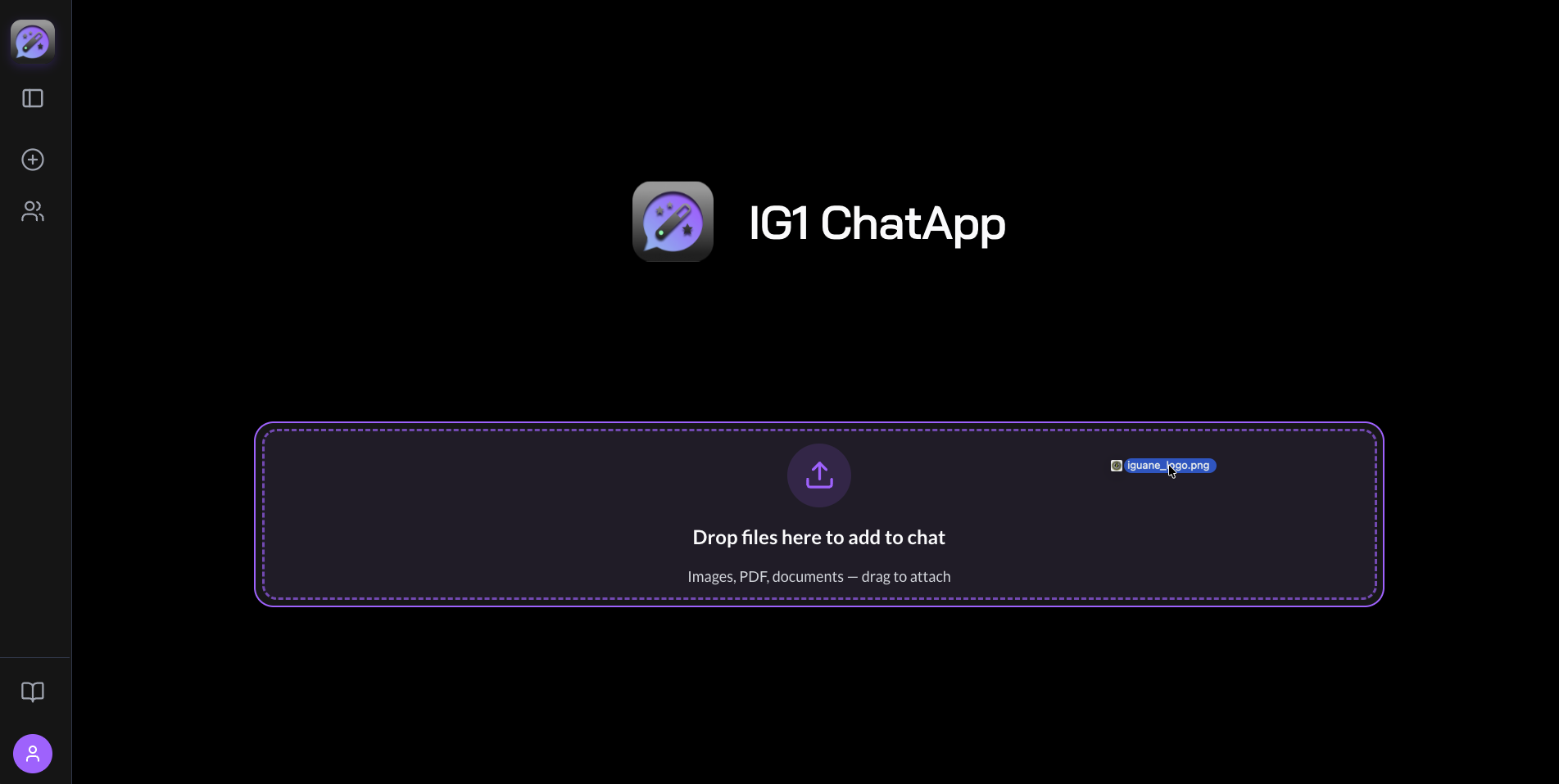 Attachment icon highlighted with file picker dialog open