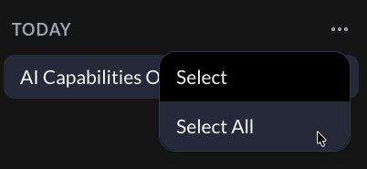 Select All sessions