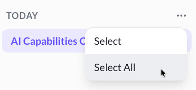 Select All sessions